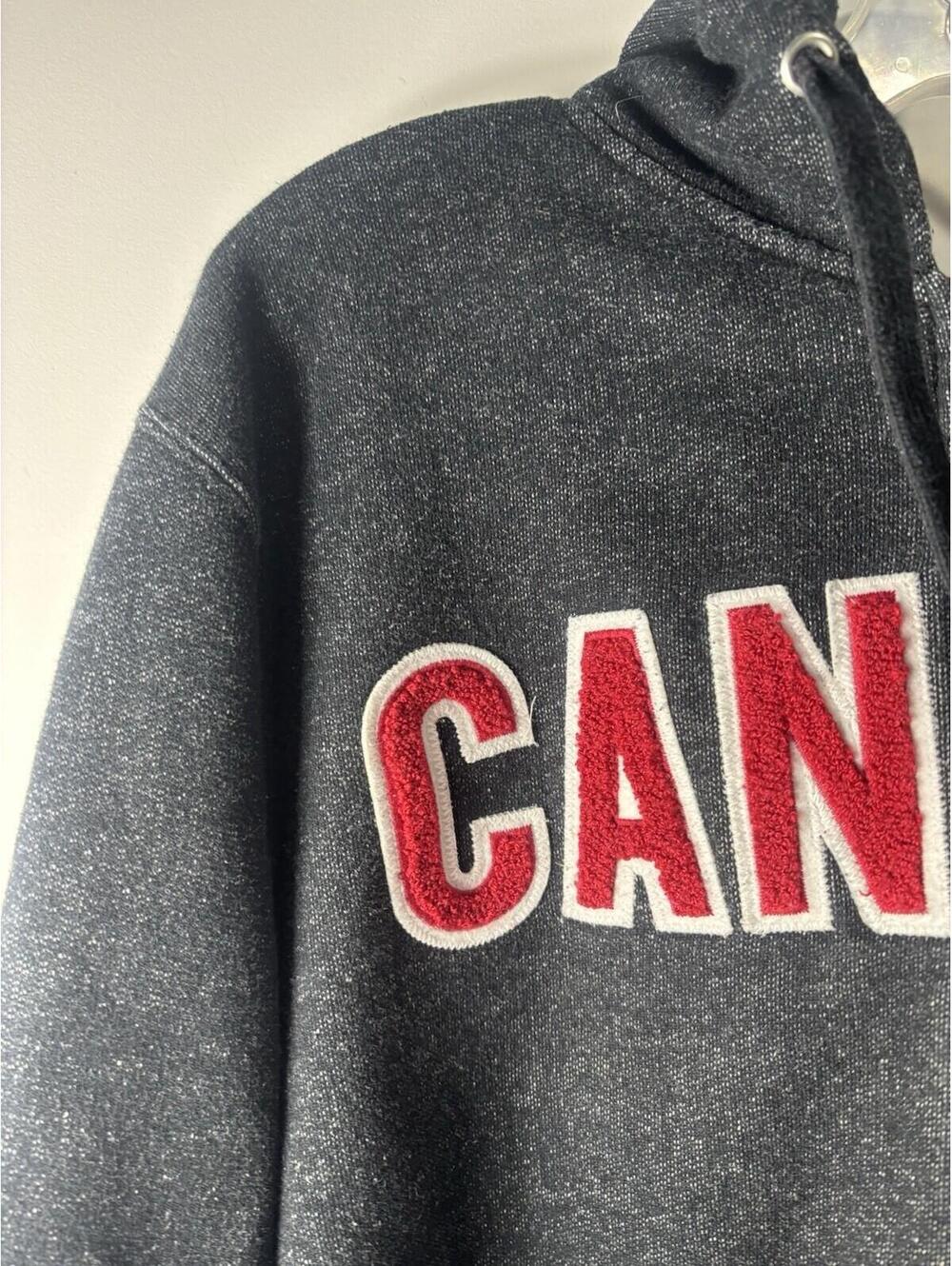 Hudsons Bay Canada Men's L Olympic Hoodie Sweatshirt Grey - Picture 2 of 14
